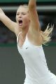 Maria Sharapova at Wimbledon 2004. A happy winner